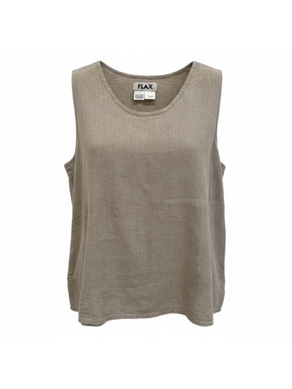 Flax Linen Sleeveless Tank Top in Natural